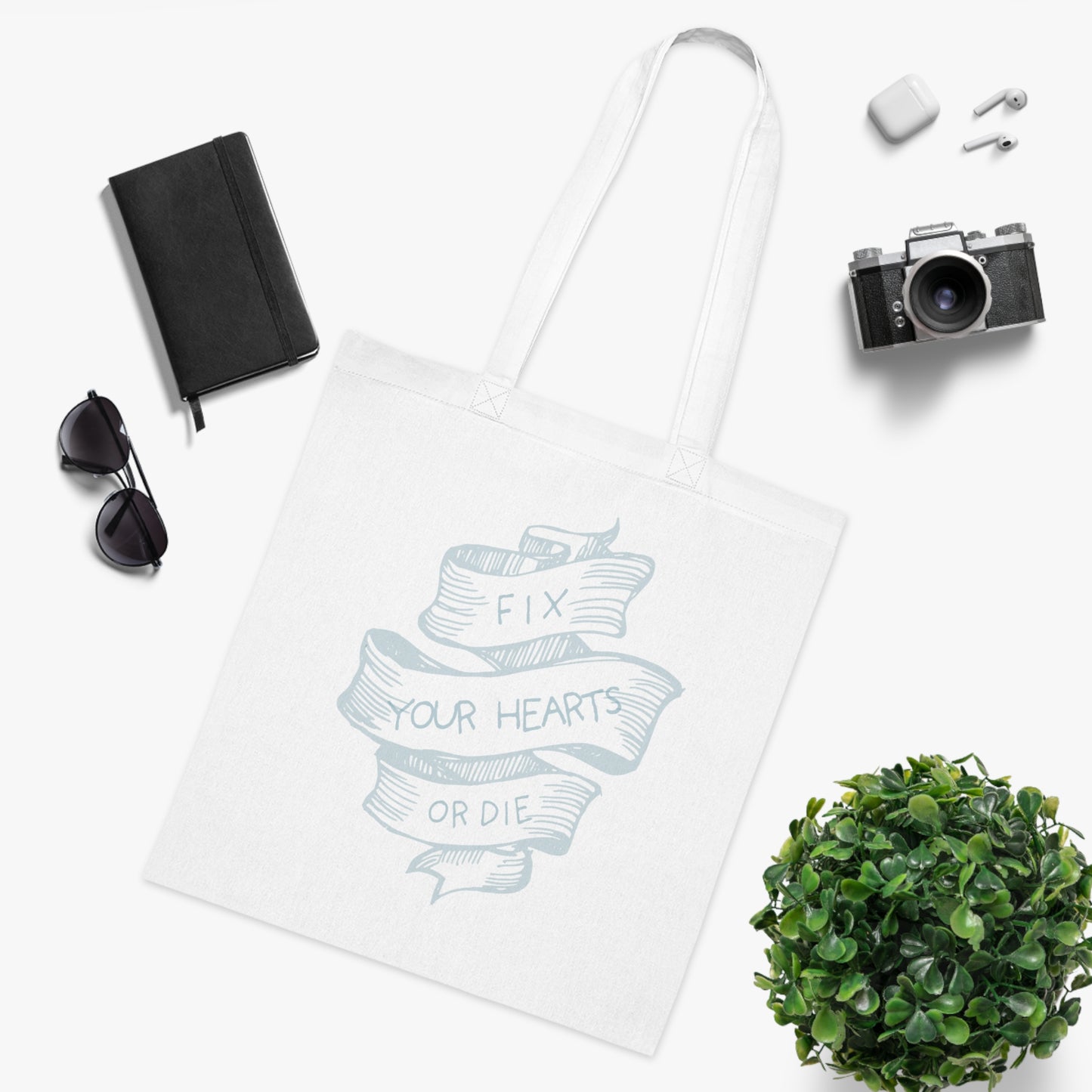 Fix your hearts Cotton Tote Bag